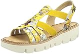 EVA-Laufsohle Rieker Damen Rieker-V7371 Sandale, Gelb Kombi, 39 EU