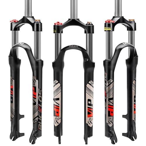 AEYINO 26/27,5/29 fourche VTT, débattement de 100 mm, tube droit de 28,6 mm, serrage rapide 9 mm, verrouillage de couronne, alliage d'aluminium, fourche avant...
