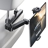 【強化版】車 タブレットホルダー 後部座席 伸縮アーム:Lamicall 車載ヘッドレスト ipad ホルダー バーの適用幅範囲72mm-150mm リア席 金属製アーム 360度回転 たぶれっとほるだー ipad 2025/2024 第十世代 ipad pro/mini/Air iphone/android 4.7-11インチのスマホ/タブレット に対応