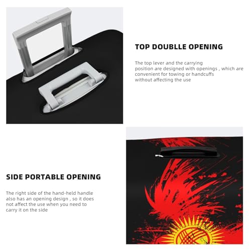 Travel Luggage Cover Kyrgyzstan Kyrgyz Flag Fashion Washable Baggage Suitcase Protector Fit For Luggage X-Large4