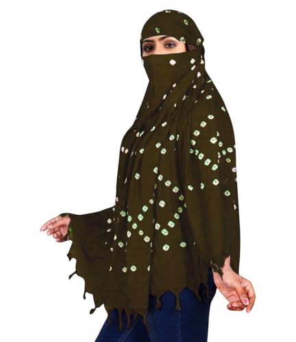 Image of Cotton Long Scarf Cum Mask Scarves Usable for Vehicle Driver | White Printed Design Fabric | Universal Size | Soft & Breathable Sun Protection | For Girl & Women