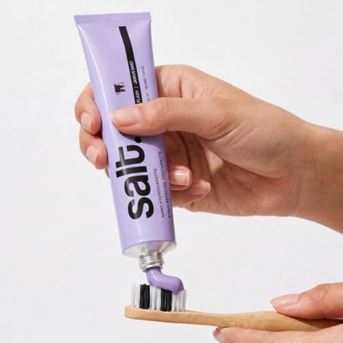 Image of Salt. Oral Care FLASH Jamun Mint Stain Removal Toothpaste (100g) - Teeth Whitening & Deep Stain Remover for Fresh Breath & Healthy Gums