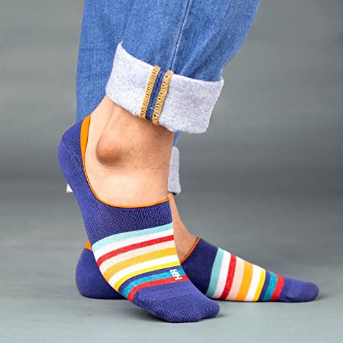 Image of SockSoho Premium Loafer Cotton Socks for MEN - (COLOR: Multicolor | Loafer Length | 7-12 UK Size)