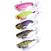 Hengjia 5 Colors/lot Metal VIB Fishing Lure with Feather Hook Bass Crankbaits Hard Baits 5.5cm/2.17"/11g