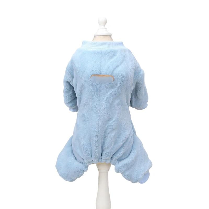 Hundepullover Warmer Hundeoverall-Pyjama for kleine und mittelgroße Hunde(Blue,M)