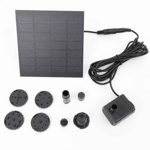 Riloer Pompa per laghetto da giardino con fonte di energia solare, Acqua solare, Fontana solare da giardino esterno, 180 l/H