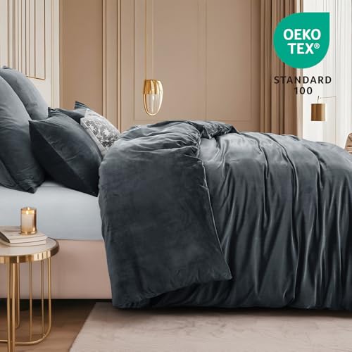 RUIKASI Flanell Winter Bettwäsche 135x200 Anthrazit Warm WinterBettwäsche – Ansicht 3