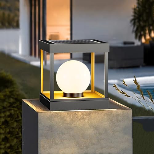 Farolas exteriores con tapas de vidrio transparente e iluminación para portones y terrazas 2