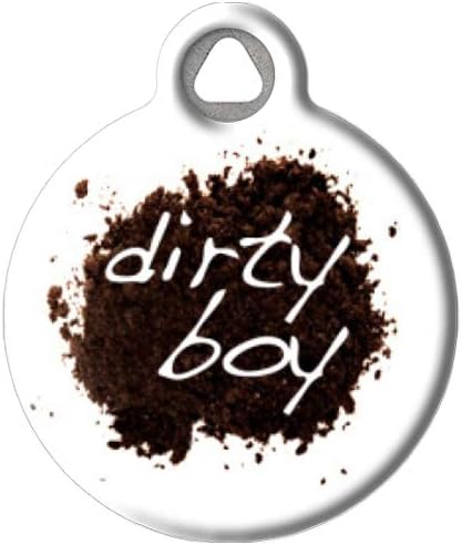 Dirty Boy - Custom Pet ID Tag for Dogs and Cats - Dog Tag Art - Large Size