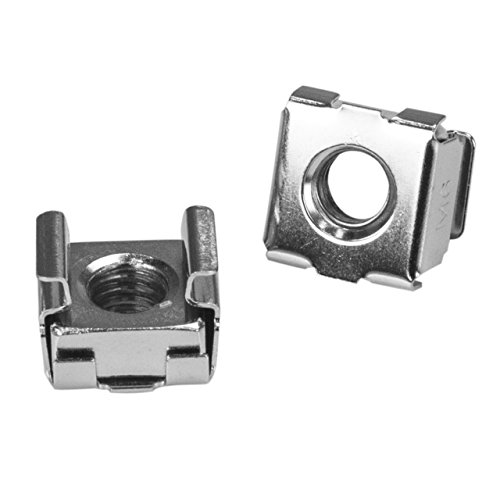 Image of StarTech 100-Pack M6 12mm Screws, Square Hole Cage Nuts and Installation Tool, Hardware Mounting Kit for 19 inch or 10 inch Server Racks, Cabinets and Enclosures, Silver - TAA