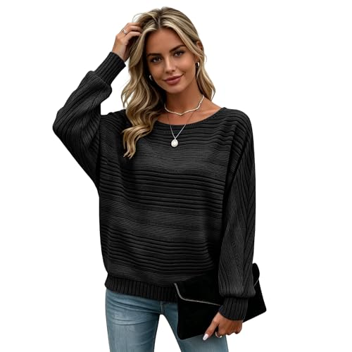 Image of Women's Batwing Tunic Tops, Long Sleeve Shirts Blouses, Business Casual Sweater for Office Work
