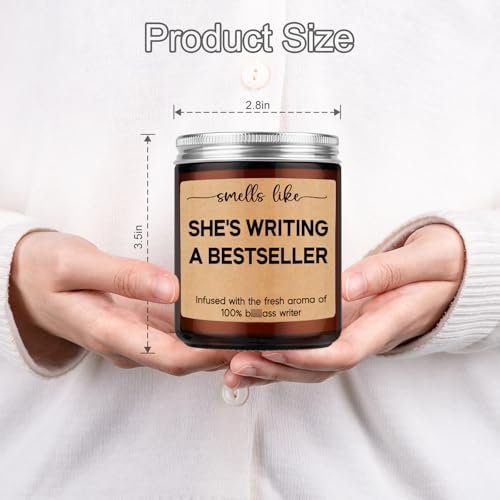 Miracu Candle, Writing Writer Gifts for Women, Creative Future Author Gifts for Writers, Valentines Day Cool Funny Literature Literary Presents for Book Novelist, Screenwriter, Young Aspiring Poet