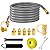 3/8" ID Natural Gas Hose, 24FT Low Pressure LPG Hose with Quick Connect, Propane to Natural Gas Conversion Kit for Weber, Char-broil, Pizza Oven, Patio Heater and More NG Appliance
