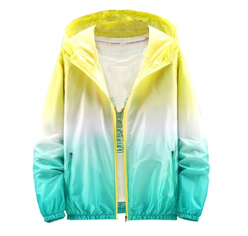 Cromoncent Women's Gradient Color UPF 50+ Sun Protection Hoodie Jacket