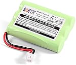 BAKTH 900mAh 3.6V Ni-MH Square-Hole Plug Battery for Motorola MBP33 MBP33S MBP33PU MBP35 MBP36 MBP36S MBP36PU MBP41 MBP43 Baby Monitor (Don't fit MBP33S MBP36 MBP36S with Round Hole Plug)