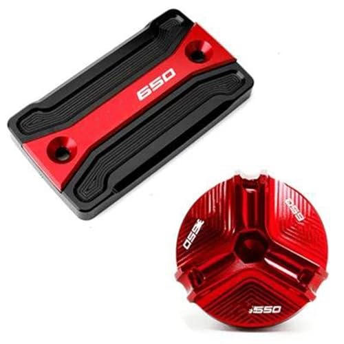 Tapa de aluminio para depósito de frenos Suzuki SV650 2008-2021 rojo M20x1.5
