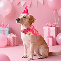 Agroon Rose Pink Girl Dog Birthday Party Supplies with Hat Bandana Numbers — image 8
