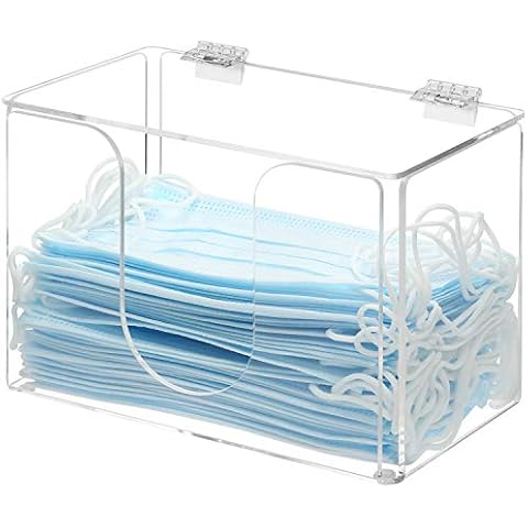MyGift Clear Acrylic Face Mask Dispenser Cover