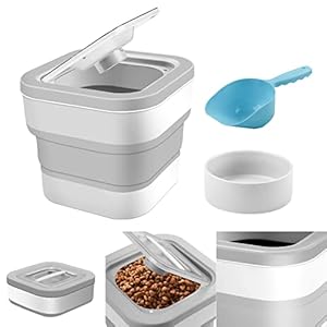 Hundefutter Aufbewahrung,5-6kg luftdichter faltbarer Futterbox für Hundefutter,Katzenfutter und Vogelfutter