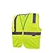 GSS SAFETY 1001-2xl Standard Class 2 Safety Vest with 2 Pockets, 100% Polyester, 48-50, Lime