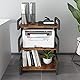 PUNCIA 3 Ebenen Druckerständer mit Universalrollen mobiler Druckertisch aus Holz & Metall Druckerregal Druckerwagen Aufbewahrungsregal für Drucker Büro Arbeitszimmer Zuhause Küche Office Retro