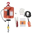 2in1 Electric Hoist Winch, 1100lbs 1500W Portable Power Winch Crane w/Manual & Wired Remote,16ft/min Lift Electric Hoist Crane for Garage, Warehouse, Factory Lifting Towing,Vertically&Horizontally