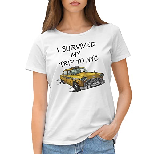 GR8Shop I Survived My Trip to NYC New York Women's White T-Shirt Size S
