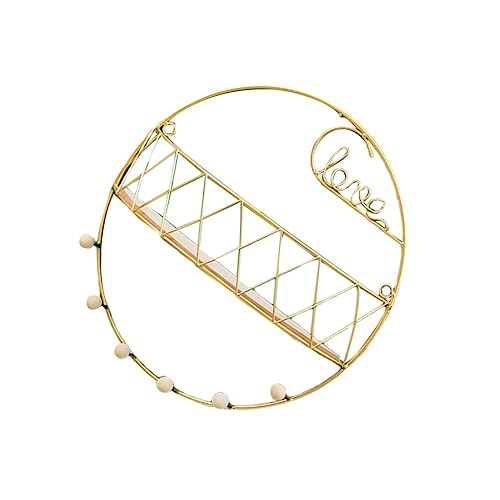 STOBAZA 1 Pezzo Decorativo da Muro Portaoggetti Oro Mensola Versatile per Chiavi e Accessori Design per Ingresso Capacità Decorazione Unica per Camera Studio
