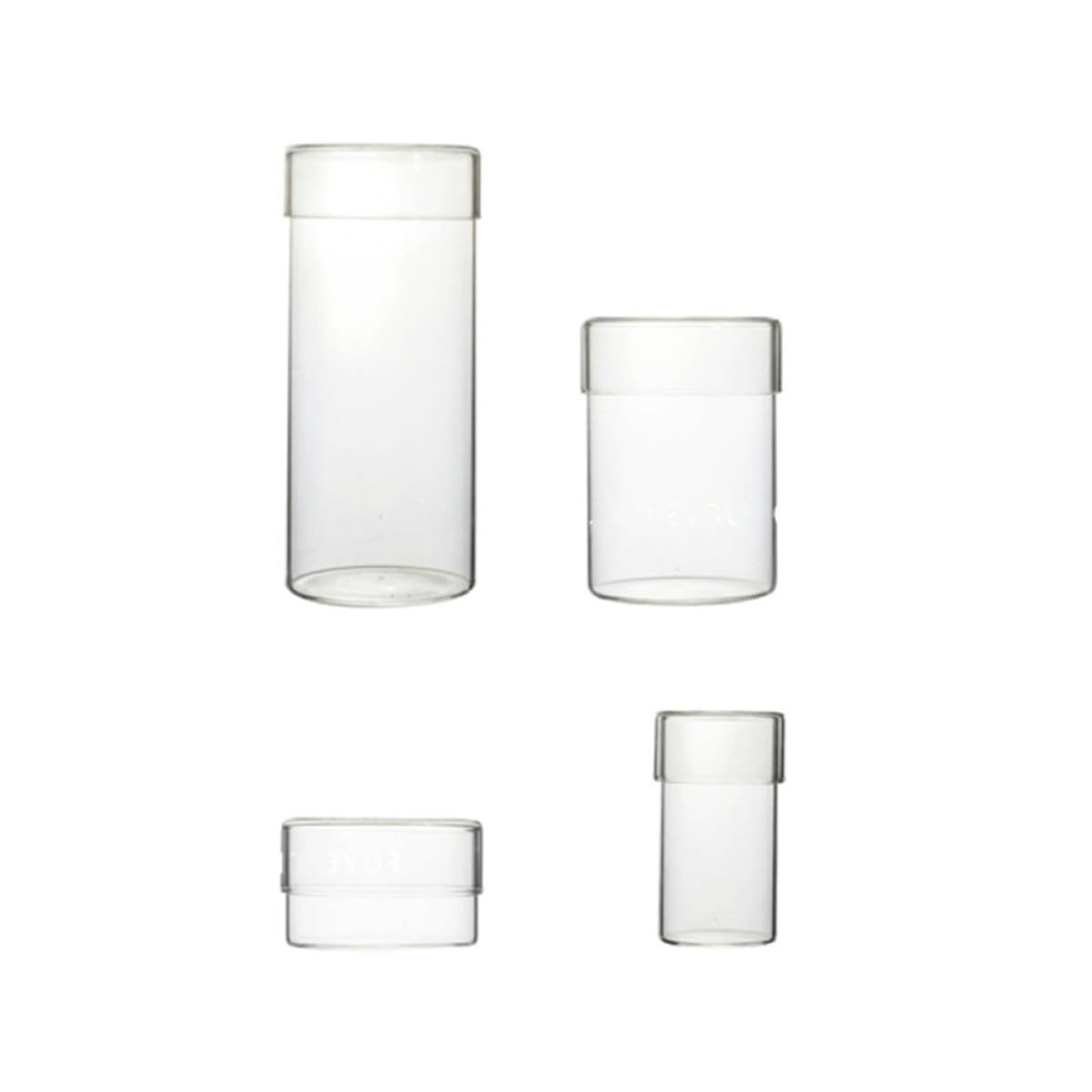 Operitacx 4 Stück Glas Vorratsdosen für Lebensmittel mit Sicherer und Praktischer Verpackung aus Klarem Glas für Haushalte zur Aufbewahrung von Kaffee und Süßigkeiten