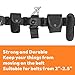 LIQWEI 6 Pack Nylon Belt Keepers for Duty Belt, Double Snaps Police Belts, Black Belting Accessories with Double Snaps (Fits 2