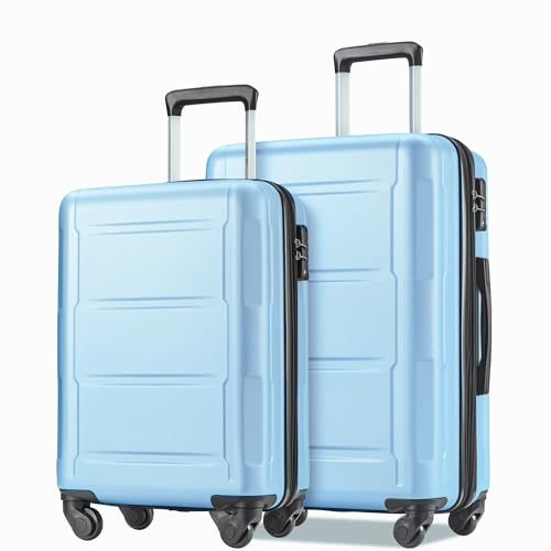 Expanable Spinner Wheel 2 Piece Luggage Set ABS Lightweight Suitcase with TSA Lock 20inch+24inch3