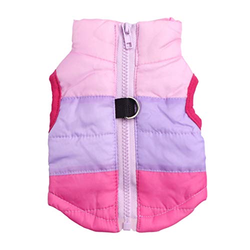 XiYou Dog Jacket Winter Coats Waterproof Vest with Zipper Closure and D-Ring,Windproof Dog Sweater Warm Apparel for Small Medium Dogs Cats