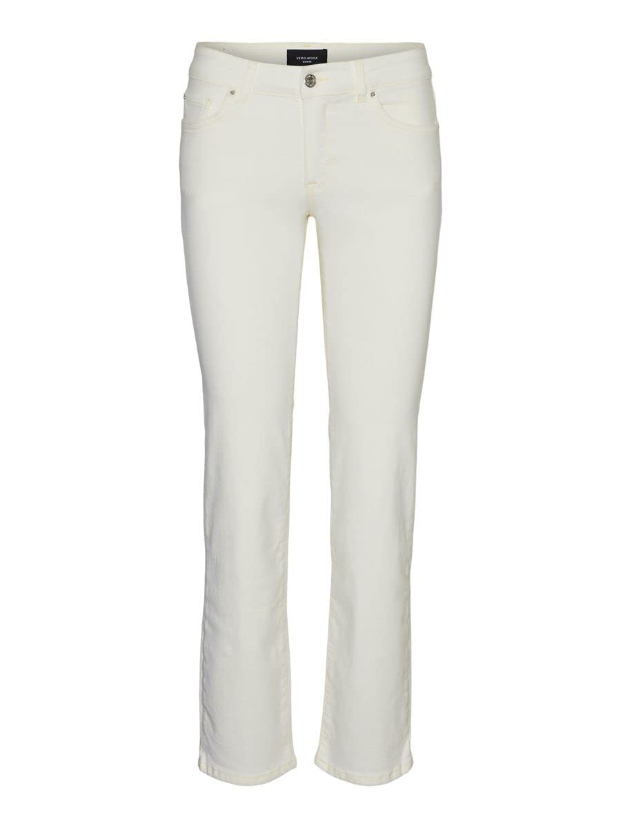 Vero Moda Women's Vmlena Ls Shirt WVN Noos, Jade Cream, M