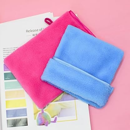 QJIRZB Waschlappen Gesicht Mikrofaser-Waschhandschuhe Weicher Waschhandschuh Flanell,Weich,Starke Wasseraufnahme Handschuhe, europäischer Stil, Waschlappen, 15 x 20 cm (6 Farben) – Bild 6