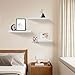 Upassion White Floating Shelves for Wall Set of 3, 16