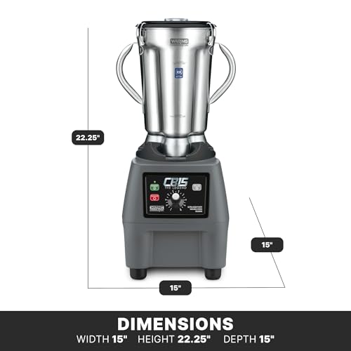 Image of Waring One-Gallon Food Blender with Variable-Speed & Stainless Steel Jar | 3.75 HP Commercial Motor, Precise RPM, 1-Gallon Stainless Steel Jar, 100+ Cycles a Day, Restaurants, NSF Certified