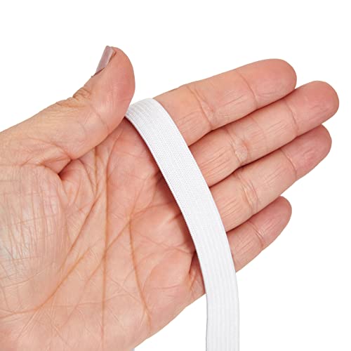 109 Yards White 1/2 Inch Elastic For Sewing Clothes, Stretch Knit Bands For Diy Crafts #TOP6