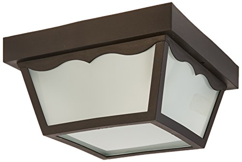 Nuvo SF77/891 Poly Frame Carport Flush Mount with Frosted Acrylic