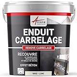 Putz für Fliesen - Fliesen verputzen - Betonbeschichtungs-Effekt - RENOVE CARRELAGE - Mond - Kit 10kg - 6.5m² für 2 Schichten