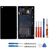 swark LCD Display Compatible with Sony Xperia Z5 Compact E5803 E5823（Black + Frame Touch Screen...