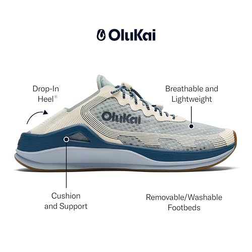 Image of OluKai 'Ahi Men's Water Shoes, Cushioned & Quick-Drying Marine Sneaker, Breathable Mesh & Wet Grip Rubber Outsole for Boats, Docks & Wet Surfaces