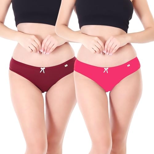Image of XJARVIS CARIBEANCHIC Women's Hipster Panty Made with Cotton Soft Stretchable Underwear for Women, Full Coverage Bikini Briefs, Breathable & Comfortable Ladies Innerwear - Multicolor