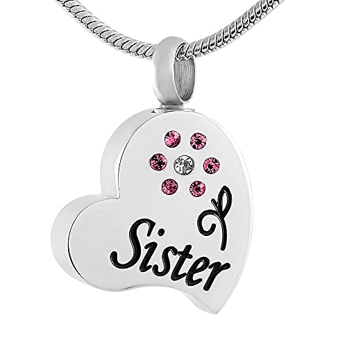 Pendentif funéraire en acier et cristal de haute qualité pour urne de deuil
