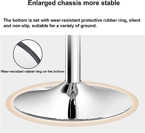 Image of DPI Modern Height Adjustable and 360 Degree Revolving Bar Stool | Kitchen Chair Suitable for Kitchen Cafeteria Dining Office Shops | (2, Tan)