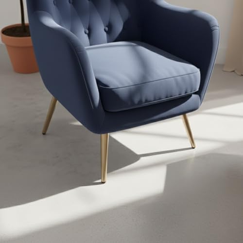 Image of Lakdi The Furniture Luxury Wingback Lounge Chair with Upholstered Velvet & Gold Legs, Modern Glam Tufted Accent Chair for Living Room & Bedroom | 5 Years Warranty | Free Assembly - 15185257
