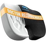 Everlasting Comfort Doctor Recommended Memory Foam Seat Cushion for Office Chairs & Car - Ergonomic Office Desk Accessories - Cushions for Tailbone Pain Relief, Sciatica (Black Upgraded, Large)