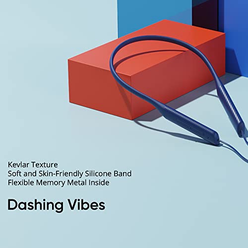 Image of DIZO Wireless Dash (by realme Techlife), with 30H Play and Blink Fast Charging Bluetooth in Ear Headset (Electric Blue)