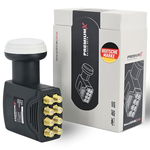 PremiumX DELUXE Octo LNB SAT for 8 participants Digital satellite signal converter DVB-S2 TV HD UHD 4K
