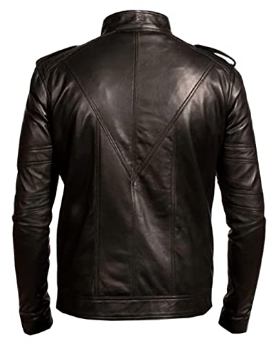 Bat Ark-Khem Men Designer Helloween Black Leather Jacket2