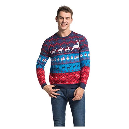 U LOOK UGLY TODAY Män unisex jul ful tröja kvinnor 3D-tryck jultomte tröja tröja, cool klassisk Fair Isle, S